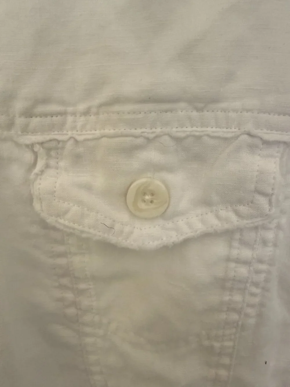 TOMMY BAHAMA WHITE LINEN JEAN JACKET STYLING JACKET SIZE L - Picture 4 of 10